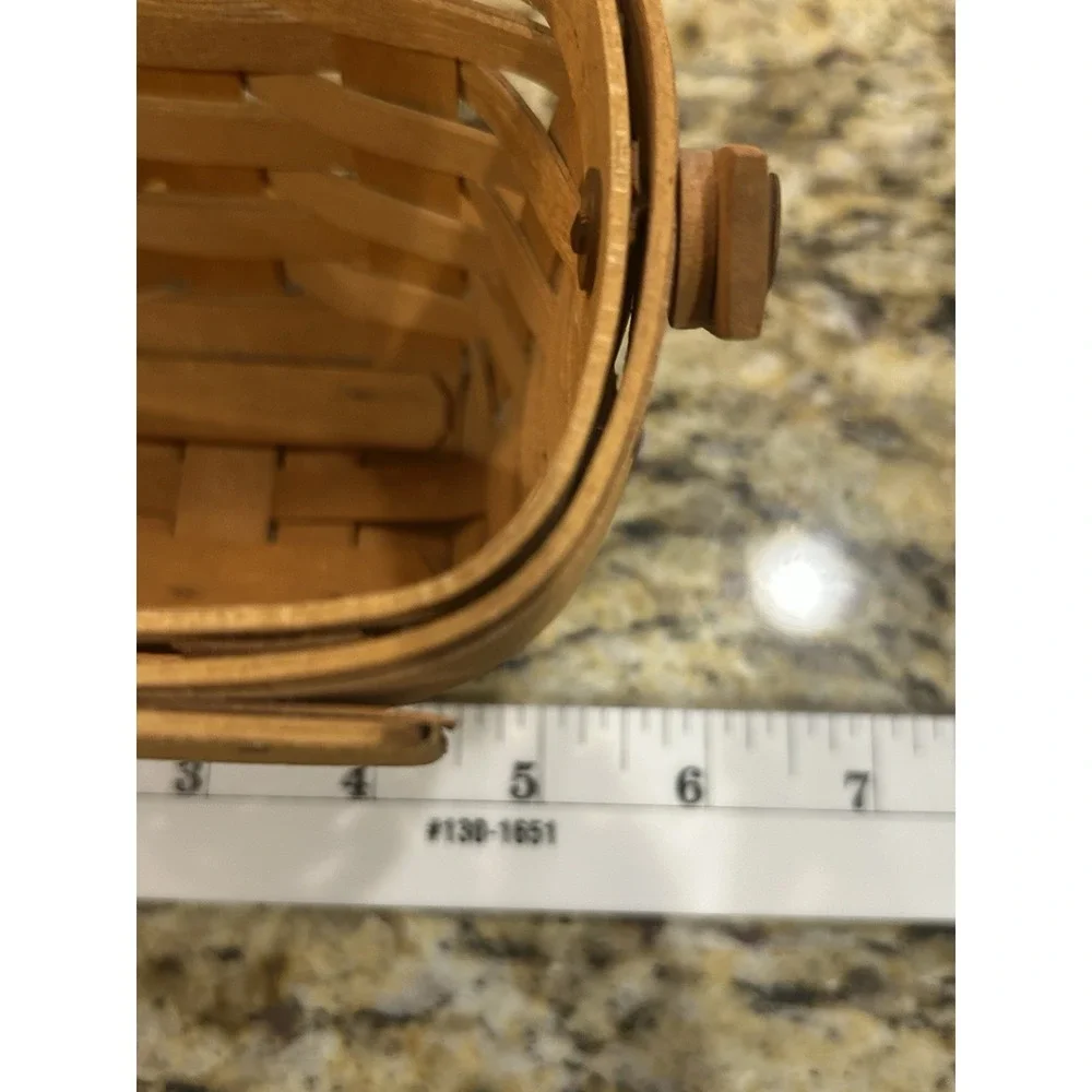 VTG 1997 Longaberger Basket Small  With Masks 5x3x3.5 Signed